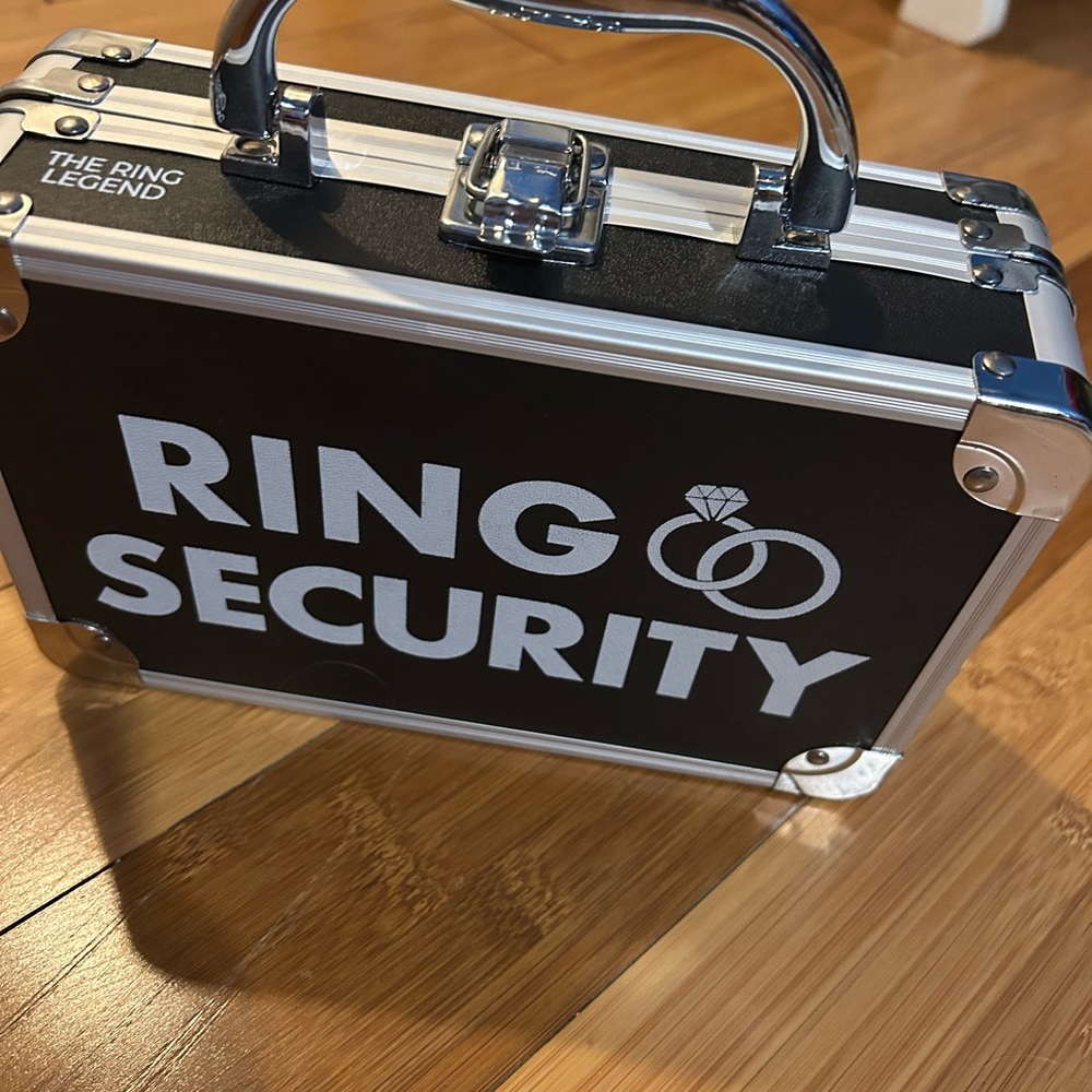 Black and Silver Ring Security Case